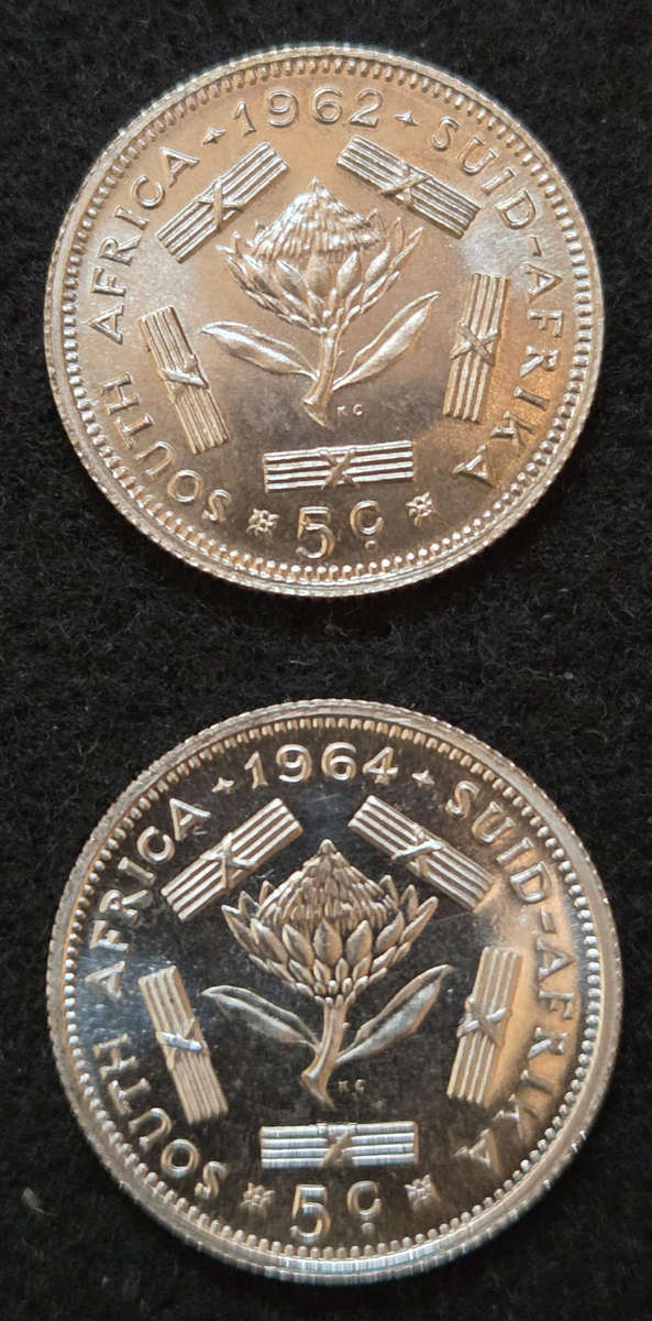 1962 & 64 Proof 5 cent
