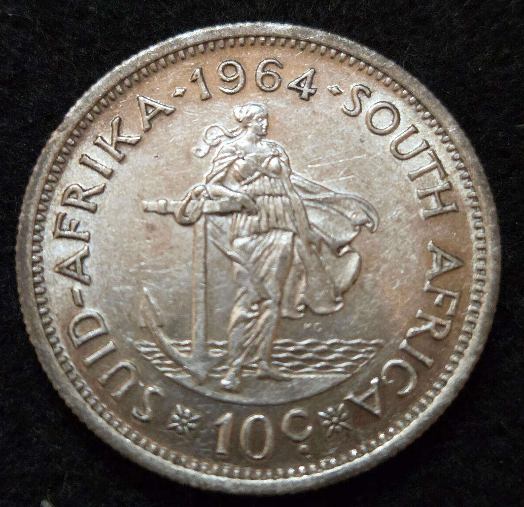 1964 - 10c, 50% silver