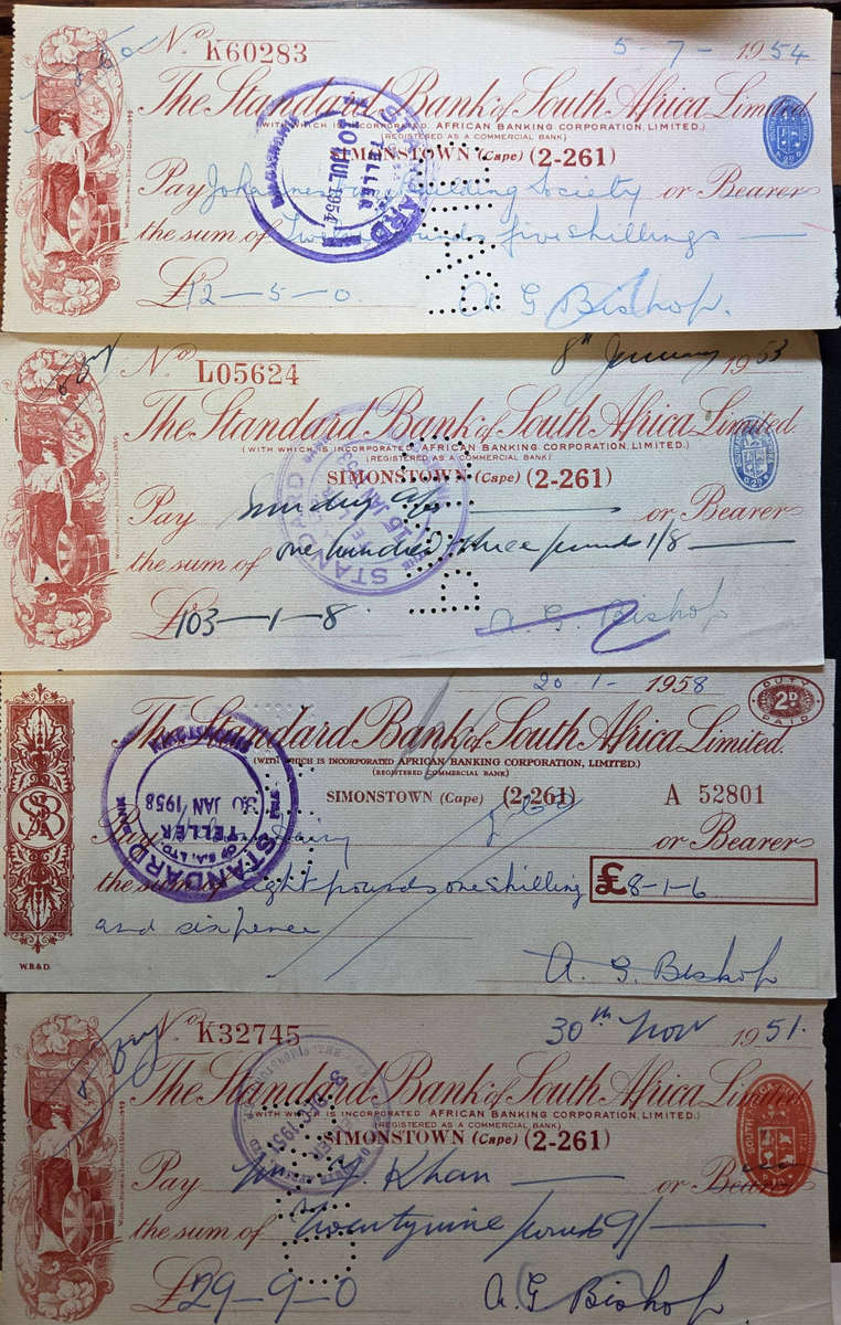 Standard Bank cheque