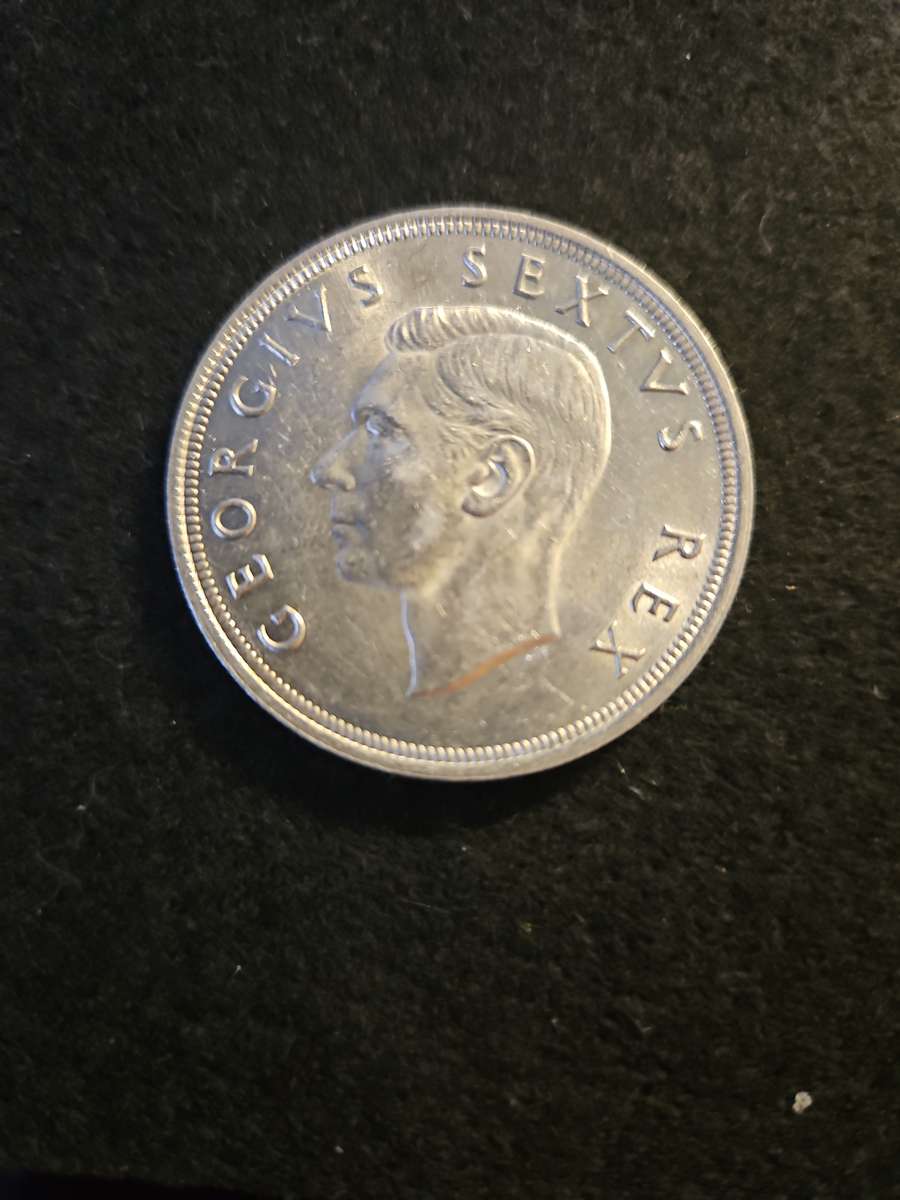 1948 - Union 5 Shilling - 80% silver,very nice coin.