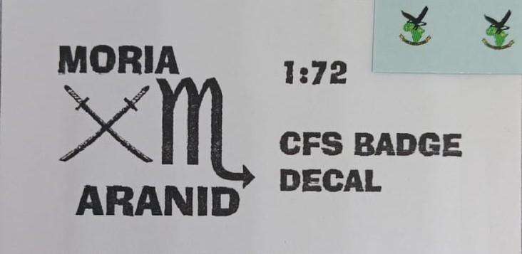 Moria Aranid Decals, SAAF CFS Badge, ACD-51, Decals, 1/72 Scale