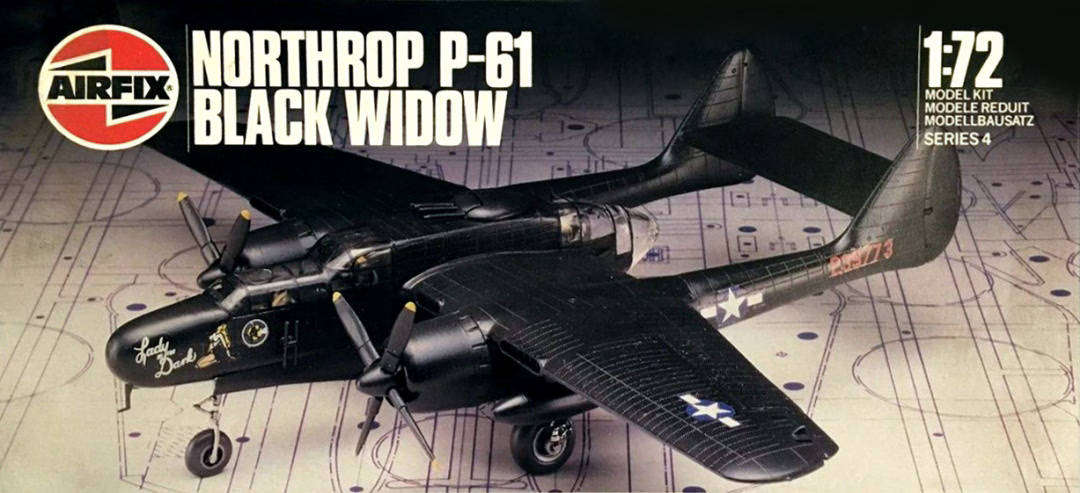 Airfix Model, Northrop P-61 Black Widow, No. 04006, 1:72 Scale
