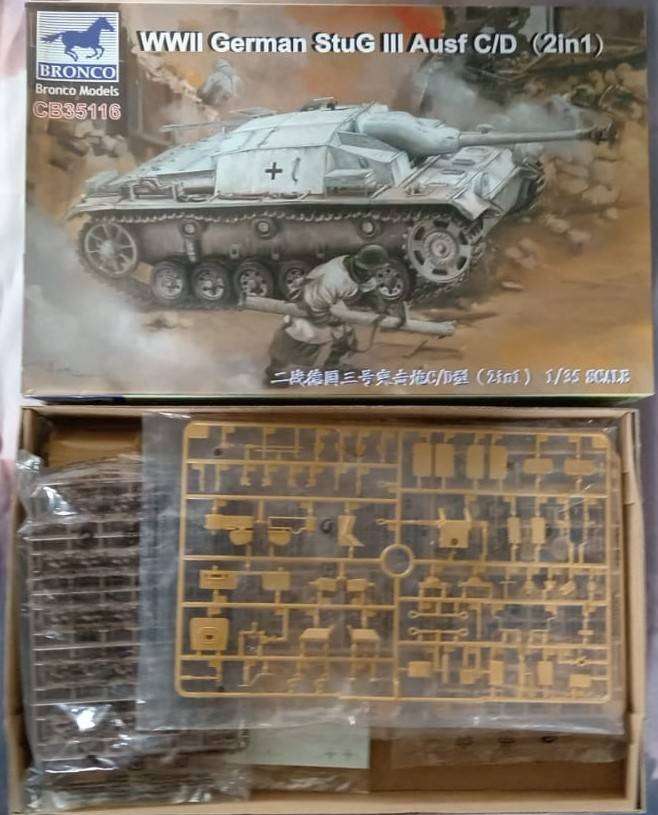 Bronco Models, WWII German StuG III Ausf C/D (2in1),  CB35116, 1/35 Scale,