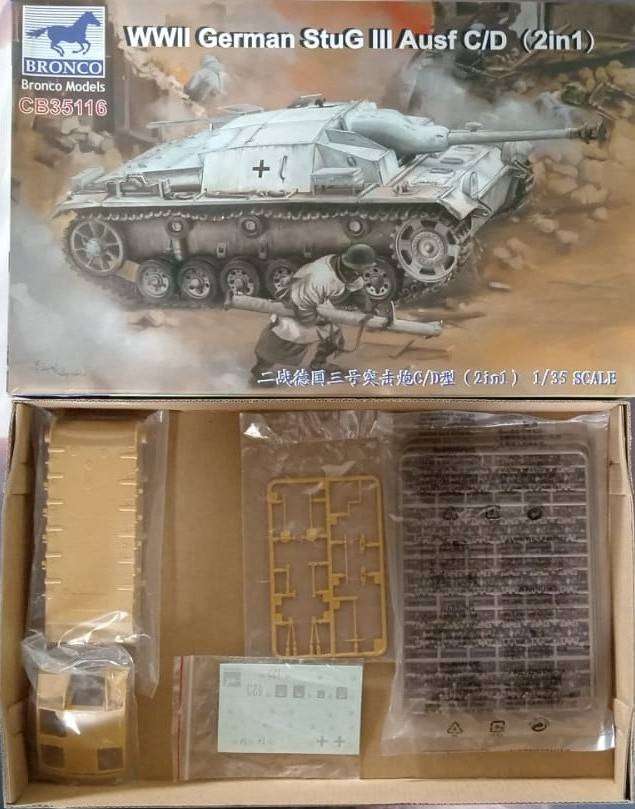 Bronco Models, WWII German StuG III Ausf C/D (2in1),  CB35116, 1/35 Scale,