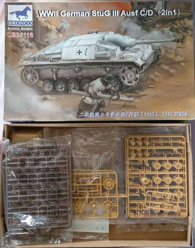 Bronco Models, WWII German StuG III Ausf C/D (2in1),  CB35116, 1/35 Scale,