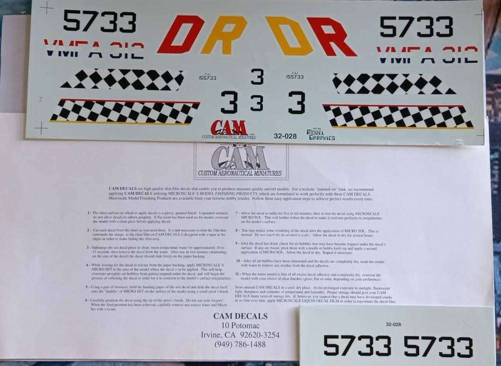 CAM Custom Aeronautical Miniatures, McDonnell Douglas F-4J, VMFA-312, CAM32-028