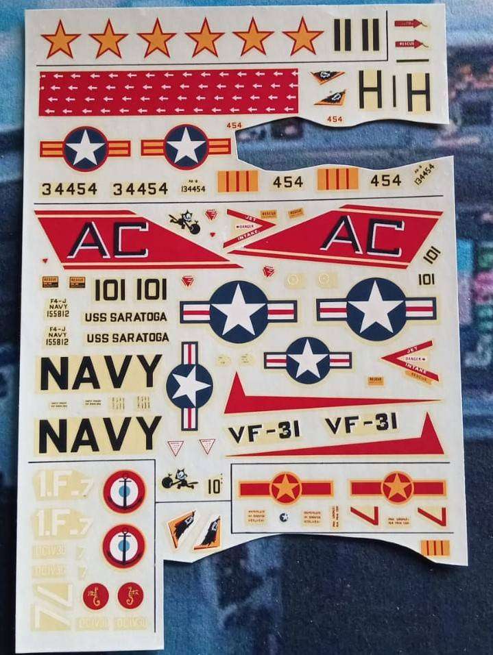 ESCI Decals, Vietnam War, EN-72, 1/72 Scale (INCOMPLETE)
