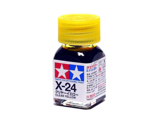 Tamiya Paint, X-24 Clear Yellow Enamel (10ml)