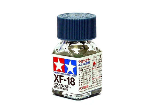 Tamiya Paint, XF-18 Medium Blue Enamel (10ml)