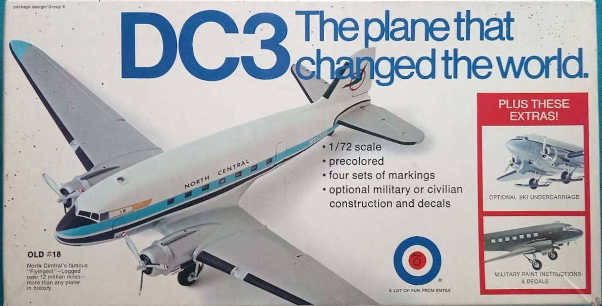 Entex Model, DC3 The plane that changed the world, EN8504, 1/72 Scale