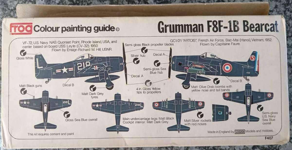 Frog Models, Grumman F8F-1B Bearcat Navel Fighter