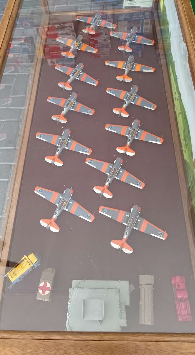 Harvard Display Case w/ 12 Planes