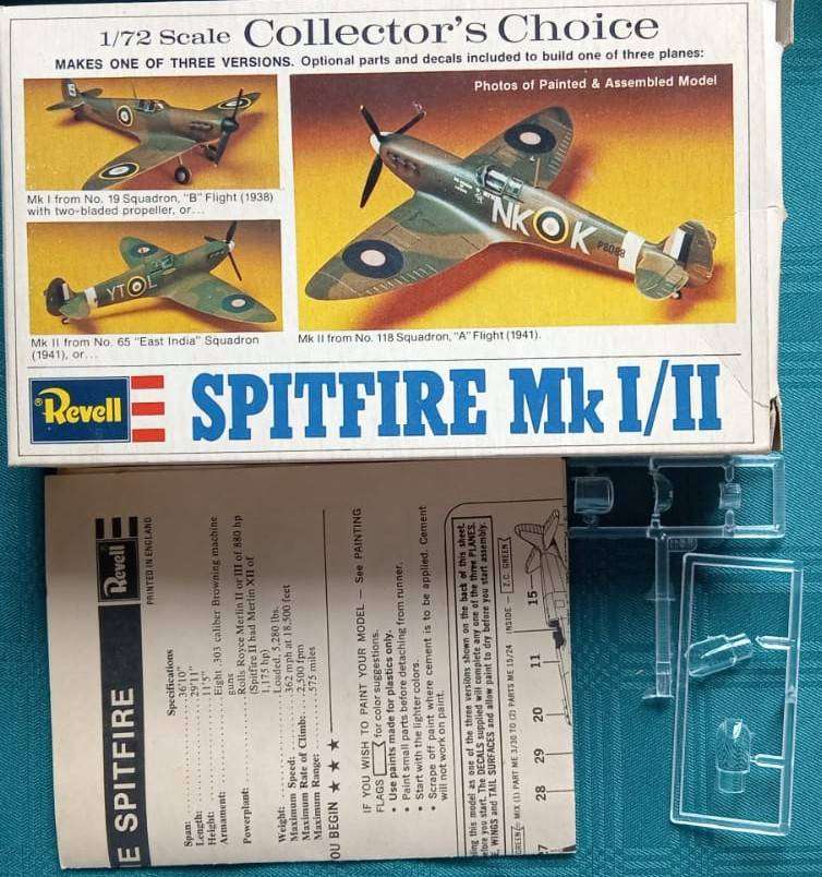 Revell Models, Spitfire Mk I/II Collector's Choice, Rev H-77, 1/72 Scale,