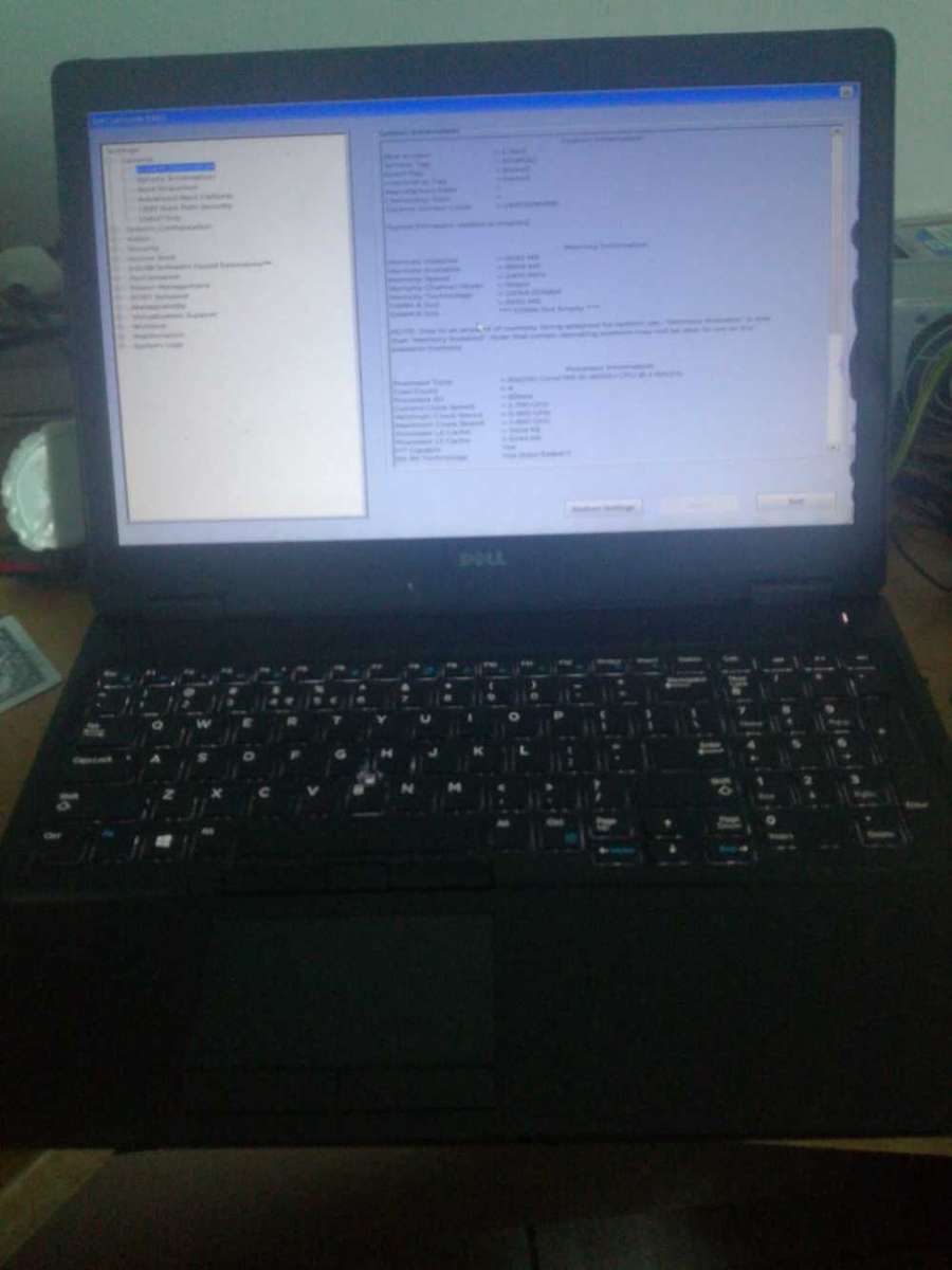 Dell Latitude 15.6inch Laptop: i5 8th gen, 8GB RAM, 500GB HDD. Ink on side screen, selling as spares