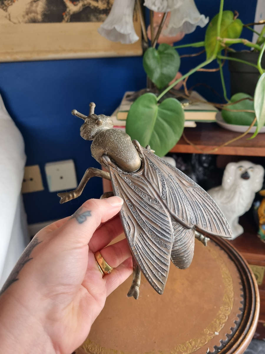 Vintage Metal Fly Ashtray