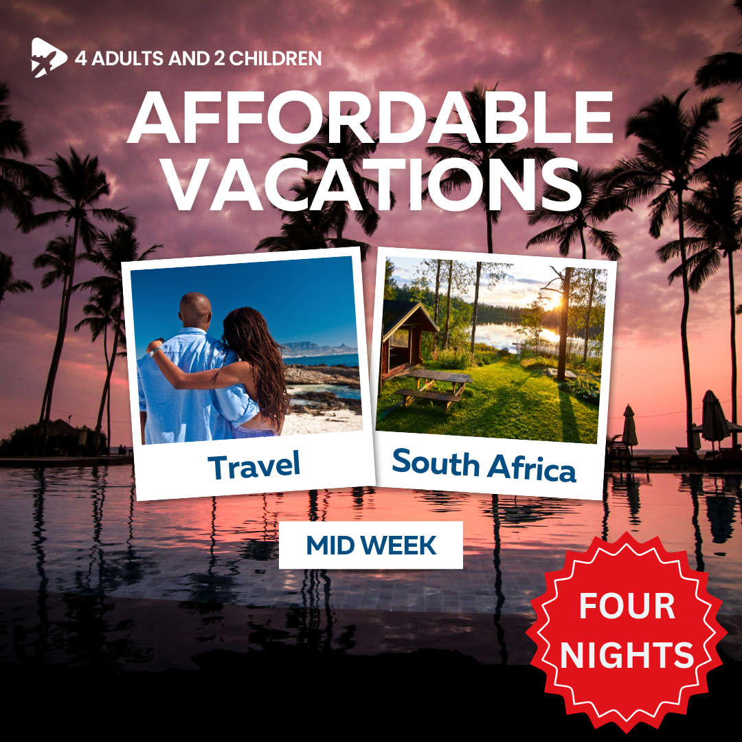 Mid week accommodation at various resorts in South Africa