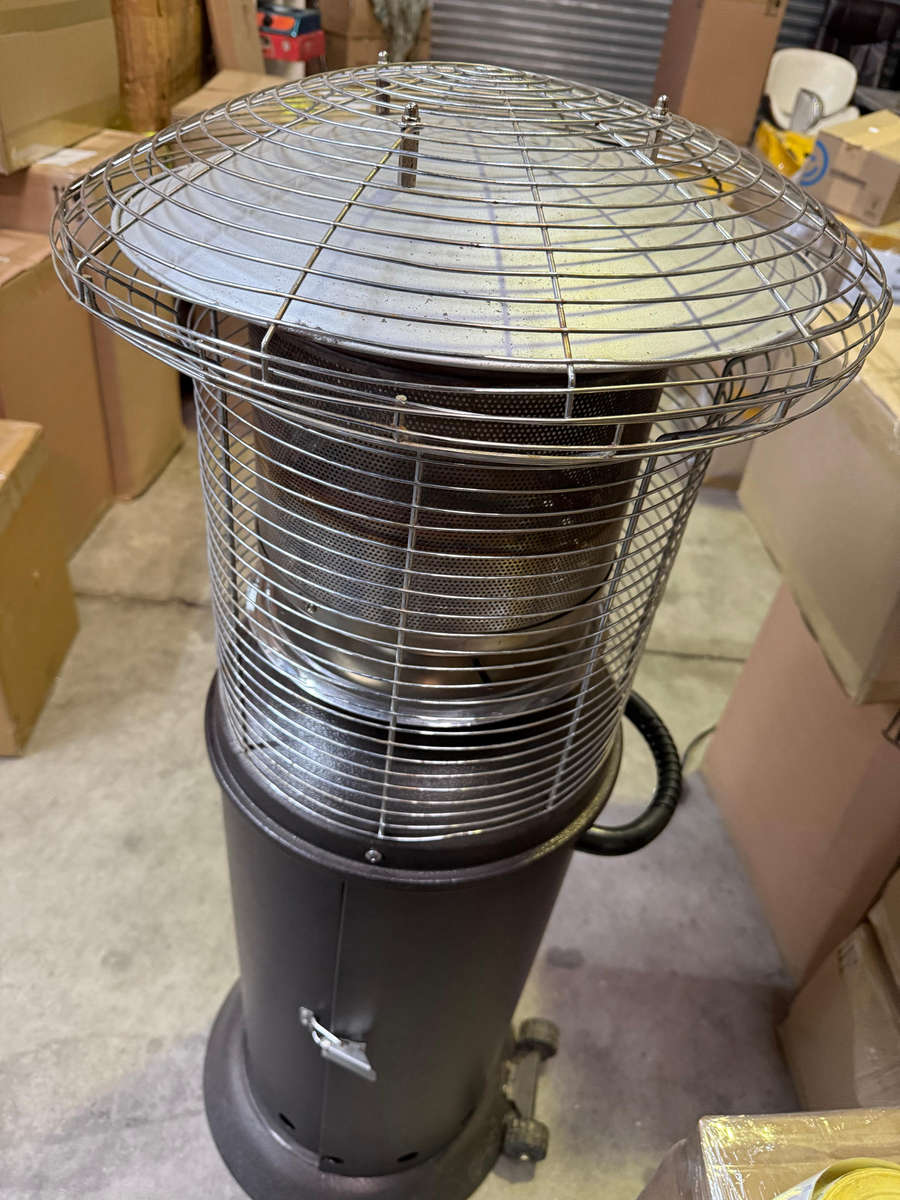 Short Stand Gas Patio Heater 1.25m - Hammertone NOT WORKING AS IS