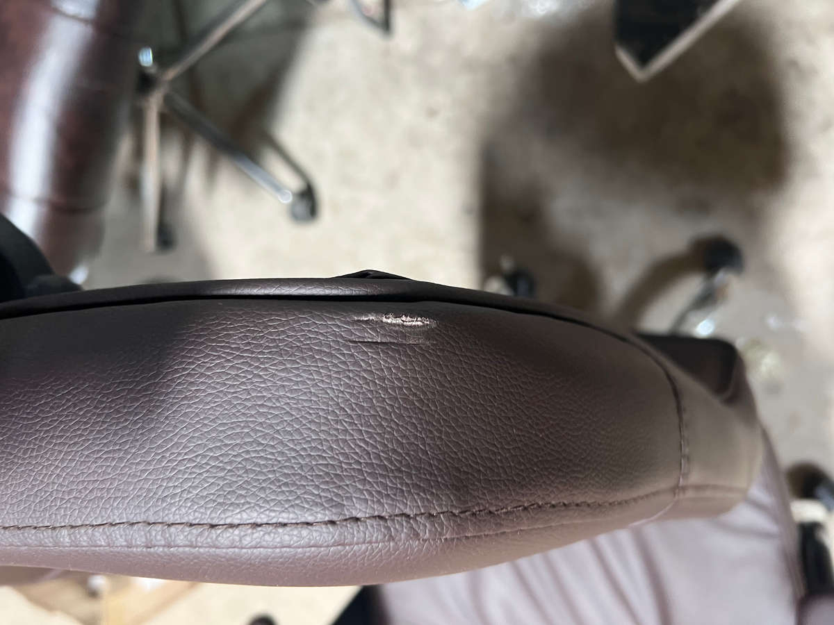 Brown PU Reclining Office Chair with Head and Arm rests DEMO/DISPLAY SEE DESCRIPTION AND PICTURES