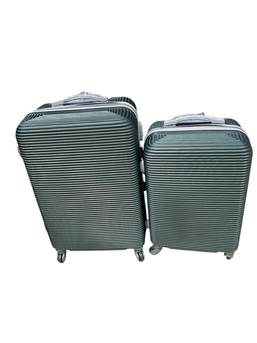 3 Piece Hard Outer Shell Luggage Set - Dark Green