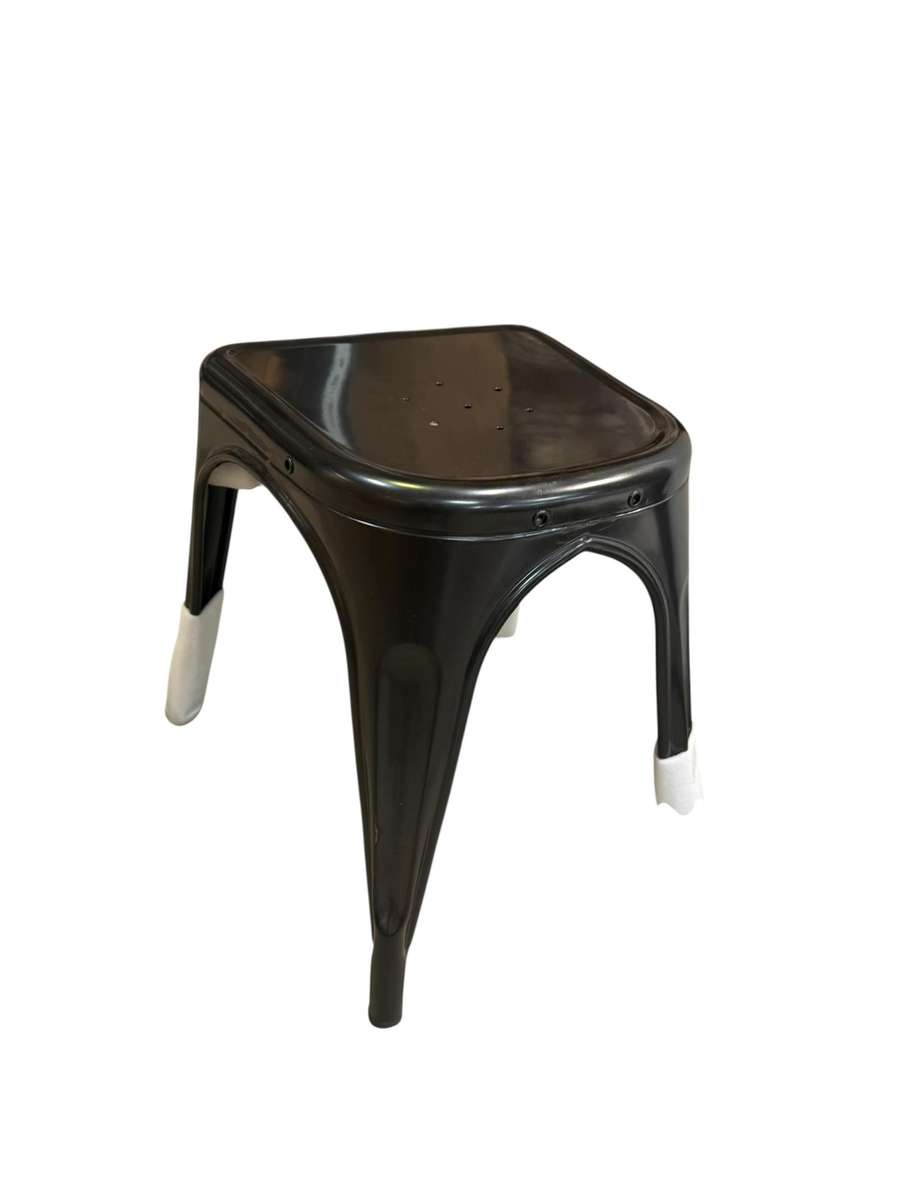 Steel Stool Metal Black 44cm Height Brand New High Quality