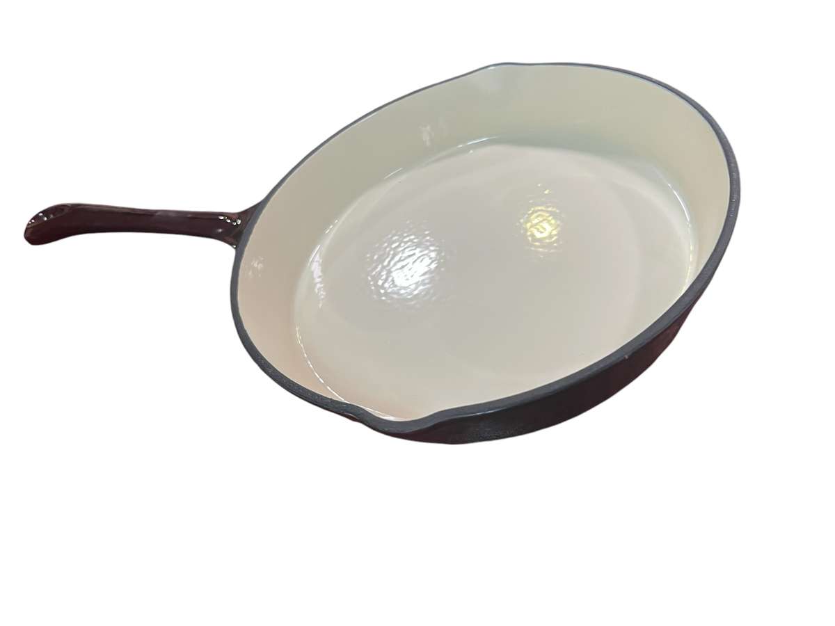Cast Iron Fry Pan 26cm - Maroon New