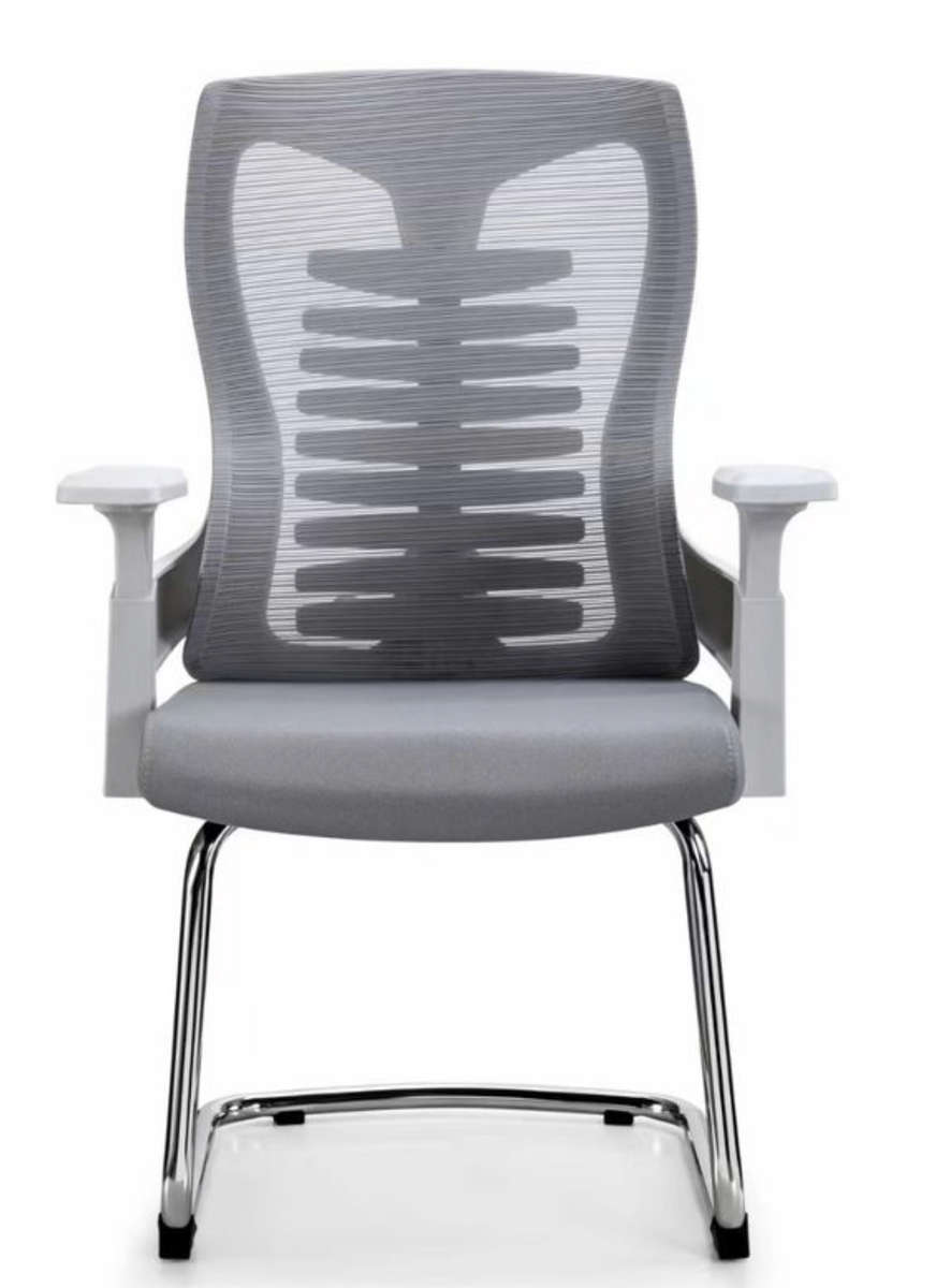 Designer Grey Mesh Premium Quality Reception/Guest Chair Visitor Chair Grey - Brand New
