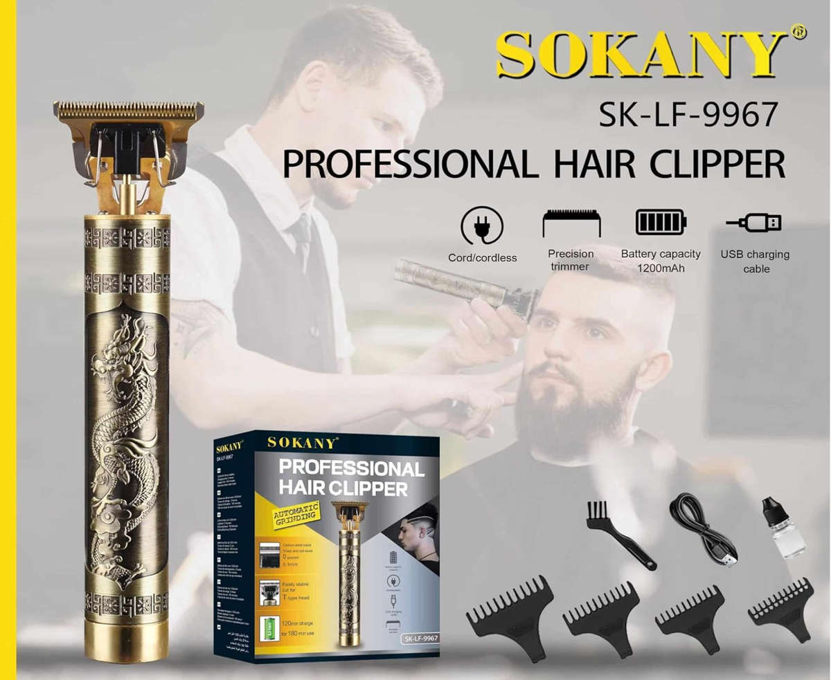 Sokany Professional Hair Clippers for Men, Hair Shaving machine with 3 Sizes