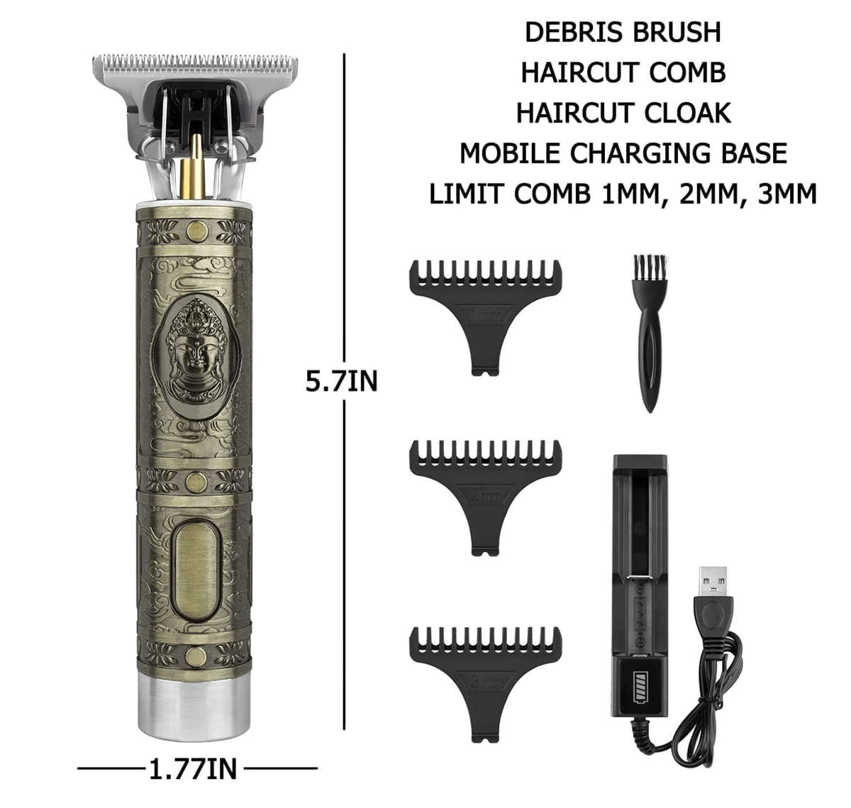 Sokany Professional Hair Clippers for Men, Hair Shaving machine with 3 Sizes