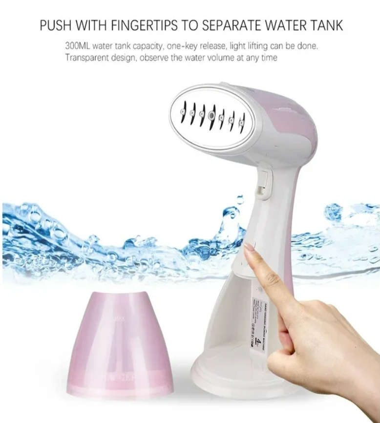 500W Fast Heat Up Handheld Garment Steamer, Portable Travel Clothing Fabric Steamer Electric Iron