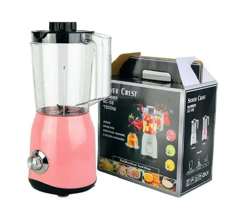 SC 1.5L Crest 2 Cups 1500W Two Speed Smoothie Juicer Mixer 2 IN 1 PINK
