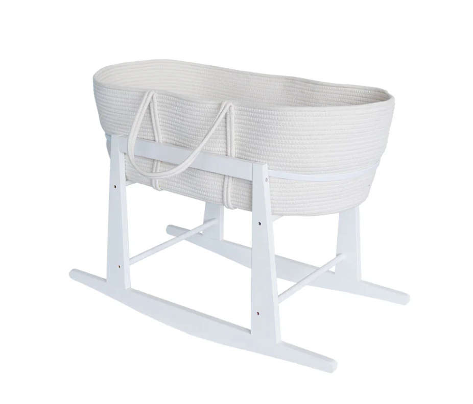 Snuggletime Cotton Rope Moses Basket and Stand - DISPLAY UNIT LIKE NEW