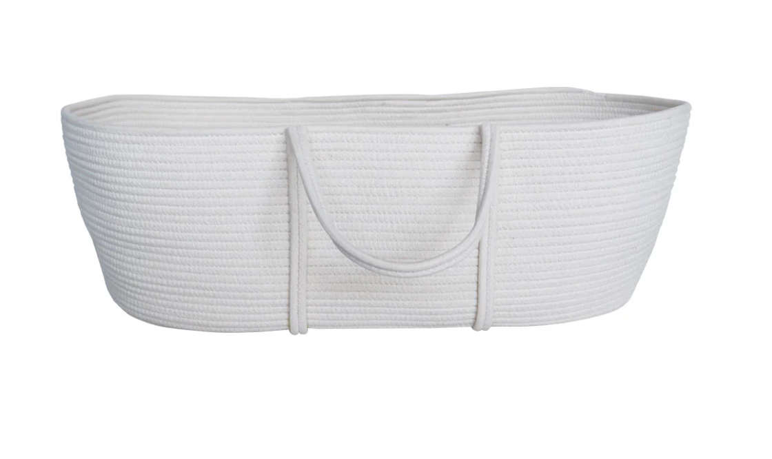 Snuggletime Cotton Rope Moses Basket and Stand - DISPLAY UNIT LIKE NEW