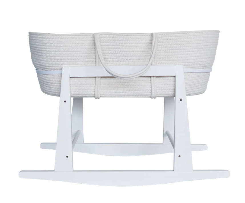 Snuggletime Cotton Rope Moses Basket and Stand - DISPLAY UNIT LIKE NEW