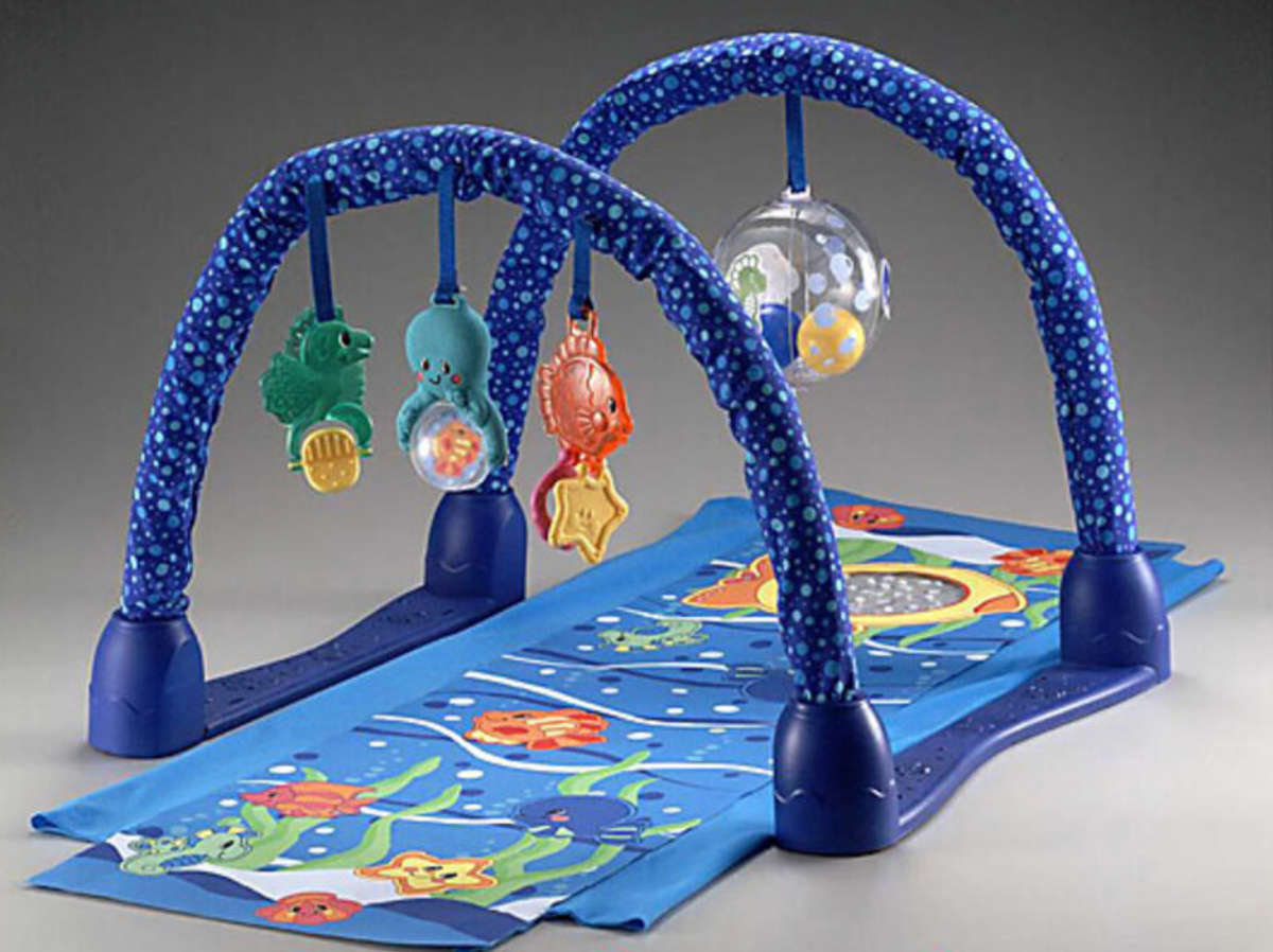 Baby Basket Play Gym Mat - Ocean Multi Colour