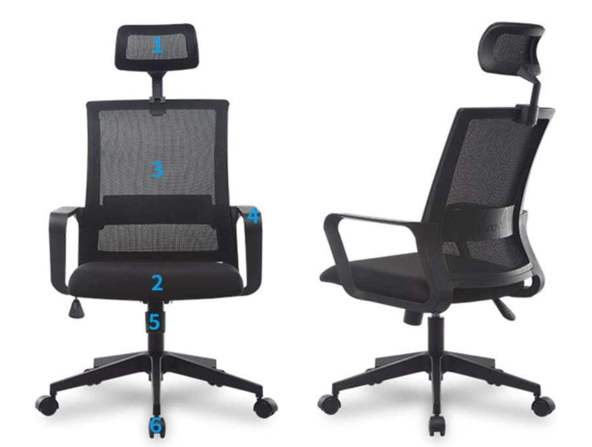 Elegant Office Chair with Headrest