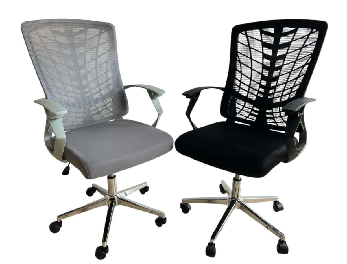 Spiderweb Mesh Office Chair - Ergonomic Comfort & Stylish Design - Grey