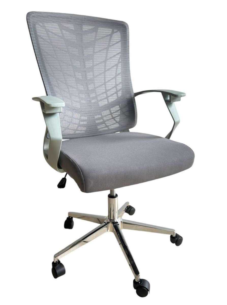 Spiderweb Mesh Office Chair - Ergonomic Comfort & Stylish Design - Grey