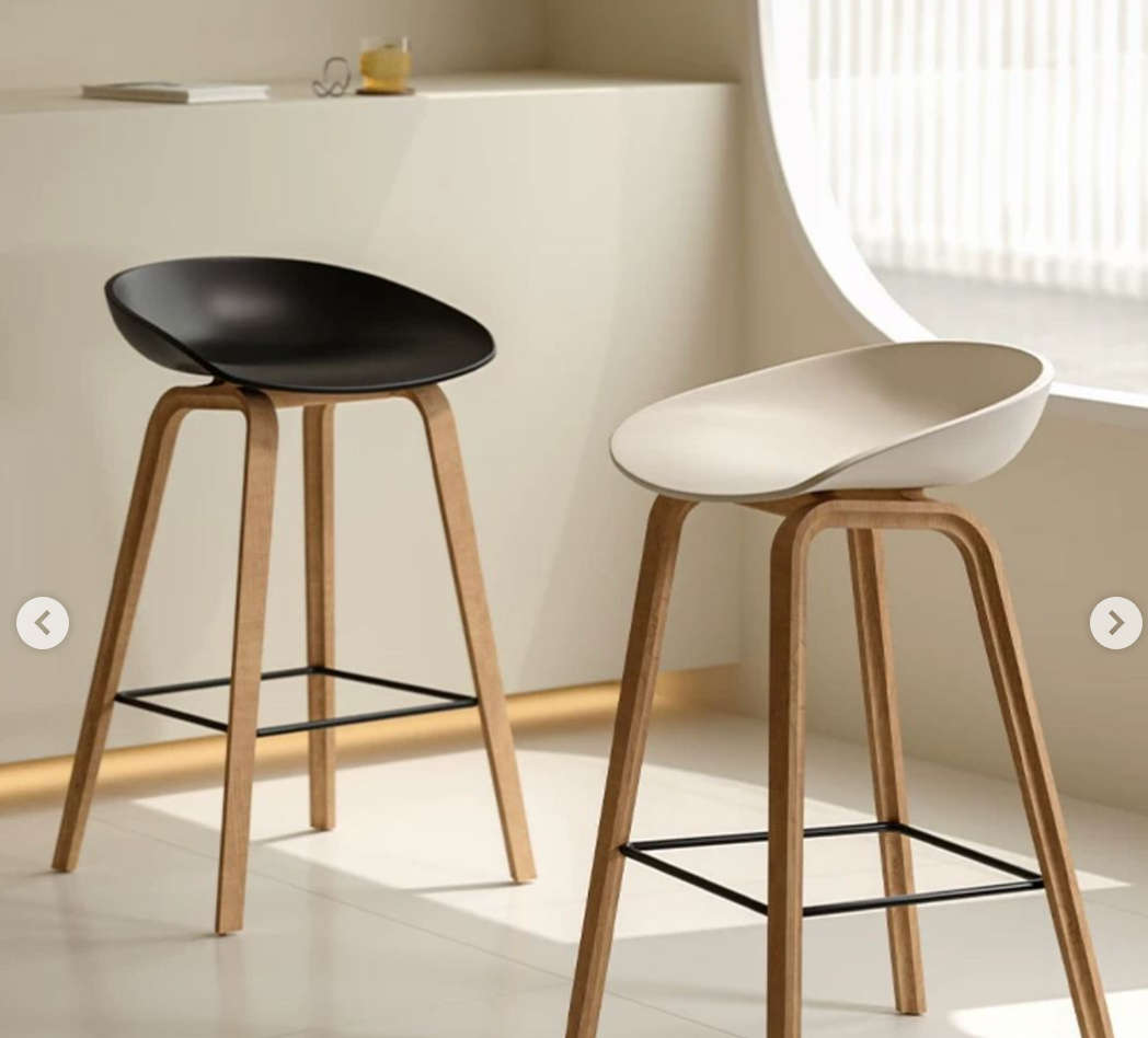 ZIMBALI Kitchen Bar Stool - White (Pre - Assembled)