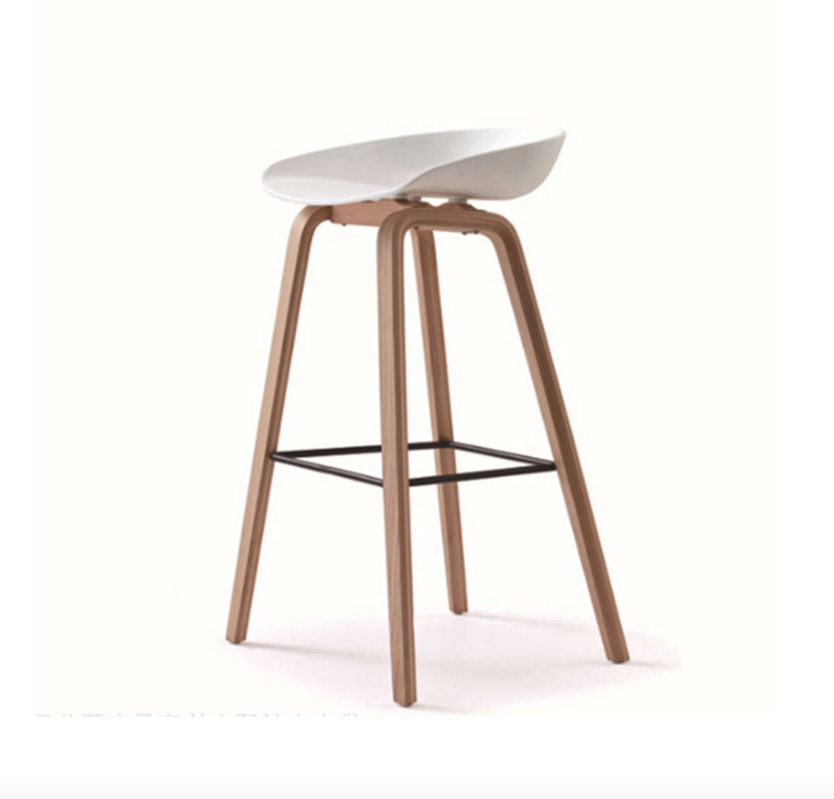 ZIMBALI Kitchen Bar Stool - White (Pre - Assembled)