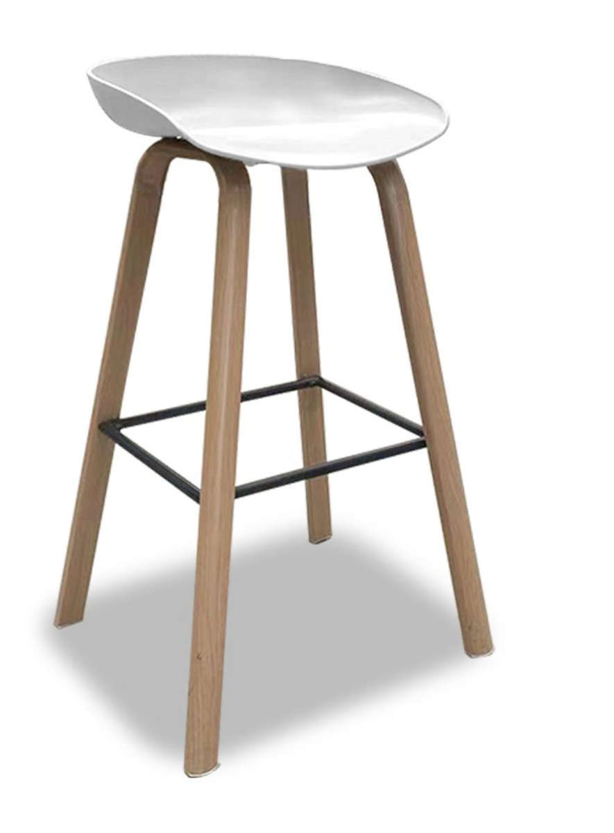 ZIMBALI Kitchen Bar Stool - White (Pre - Assembled)