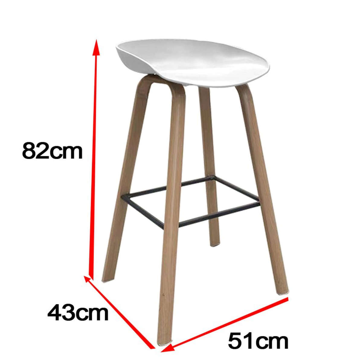 ZIMBALI Kitchen Bar Stool - Stone Grey (Pre - Assembled)