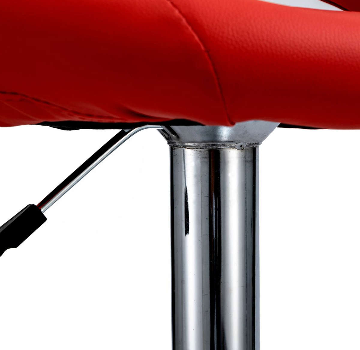 2 Set Modern Bar Stools Leather Kitchen Chairs - Red New