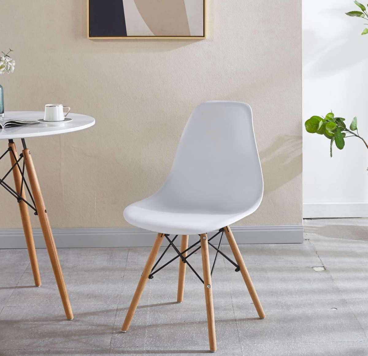Eames chair 4 in 1 set in grey color