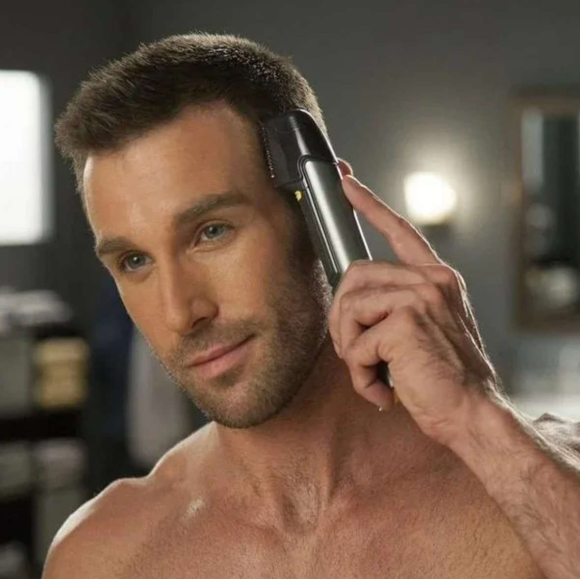 MicroTouch Titanium Trim Cordless Electric Trimmer, at Home Haircut and Body Groomer, Black