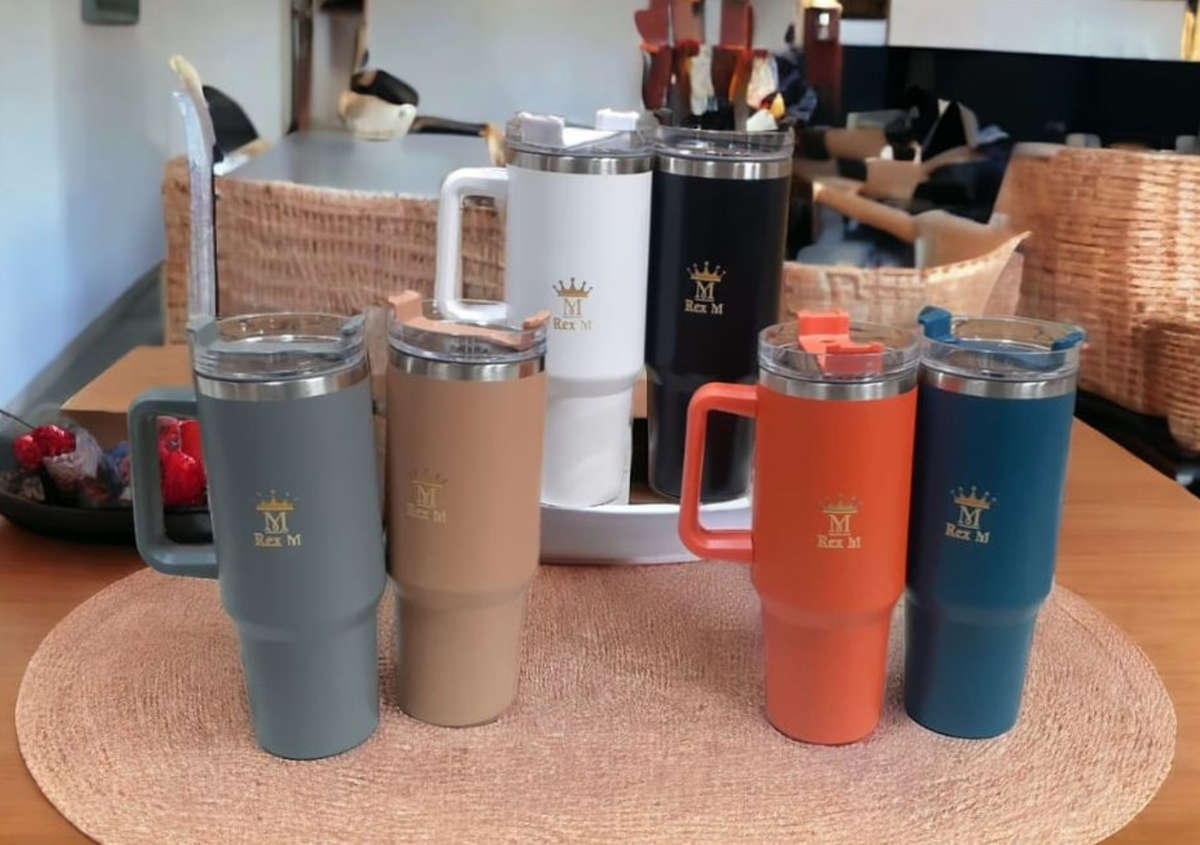 1,2L Tumbler Double Wall Vacuum Flask with Straw Travel Mug Hot/Cold