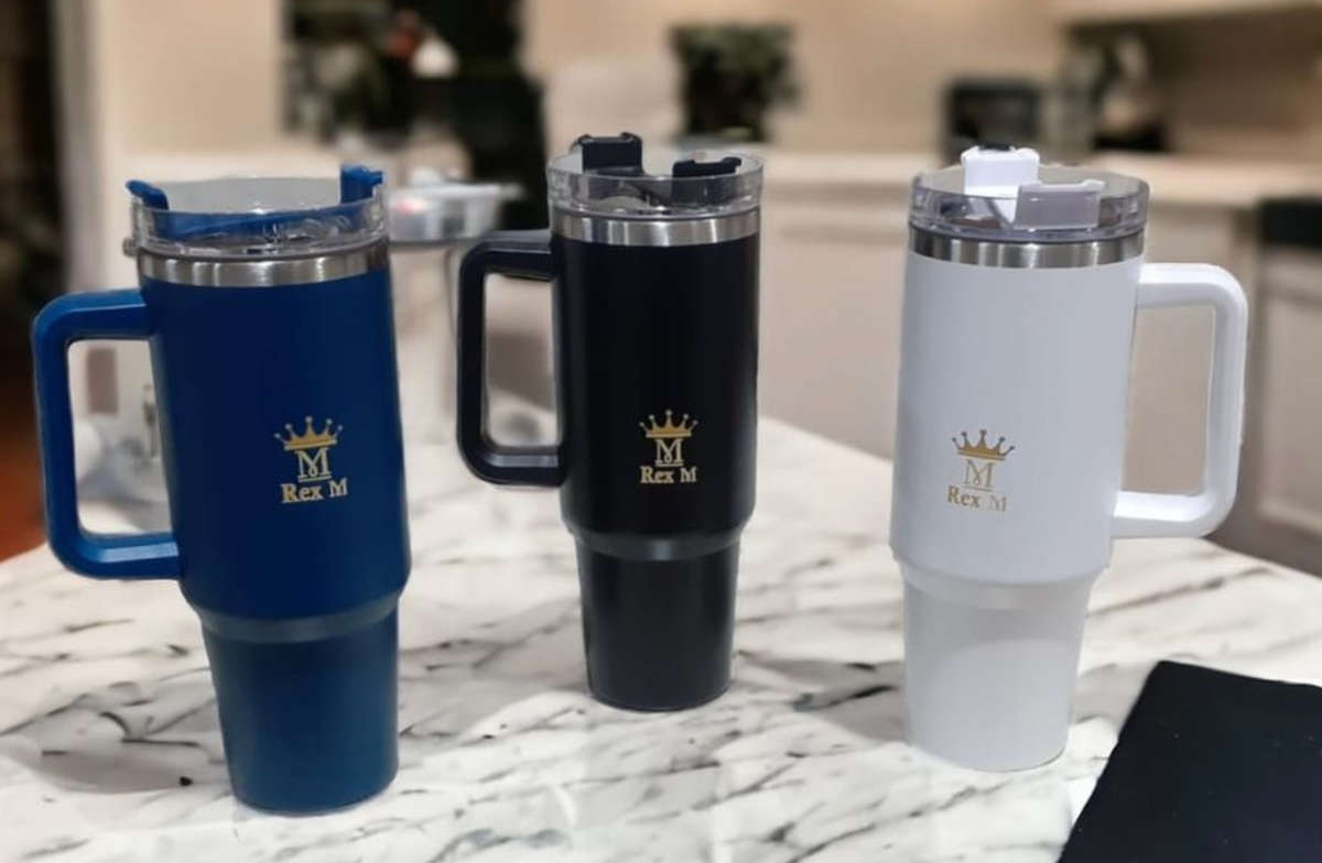 1,2L Tumbler Double Wall Vacuum Flask with Straw Travel Mug Hot/Cold