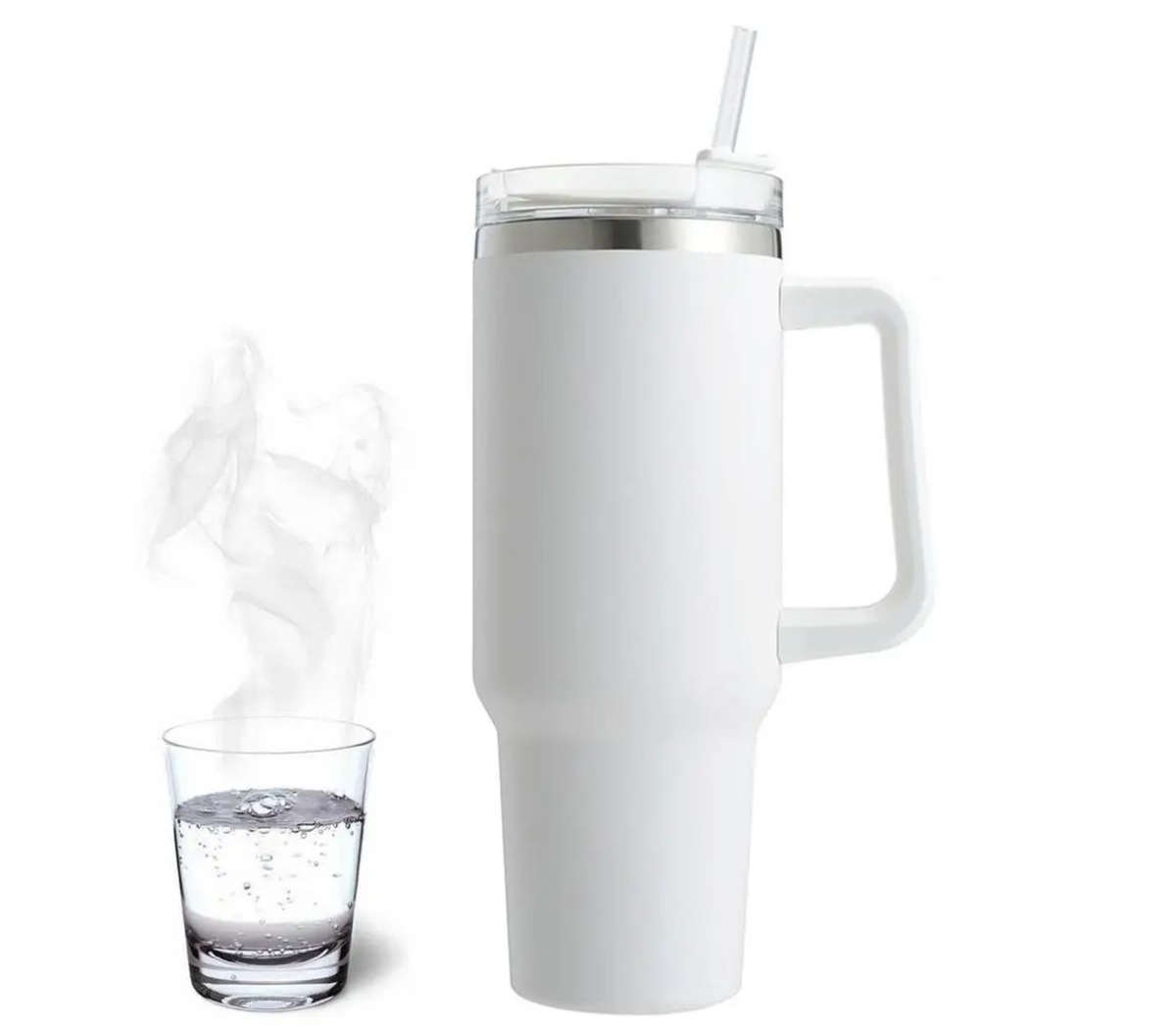 1,2L Tumbler Double Wall Vacuum Flask with Straw Travel Mug Hot/Cold