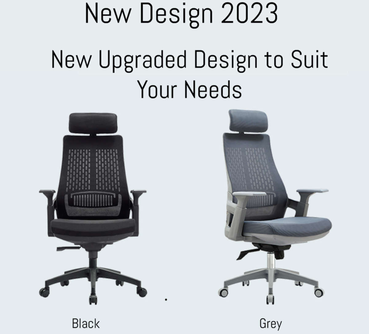 Ergonomic home office chair in grey