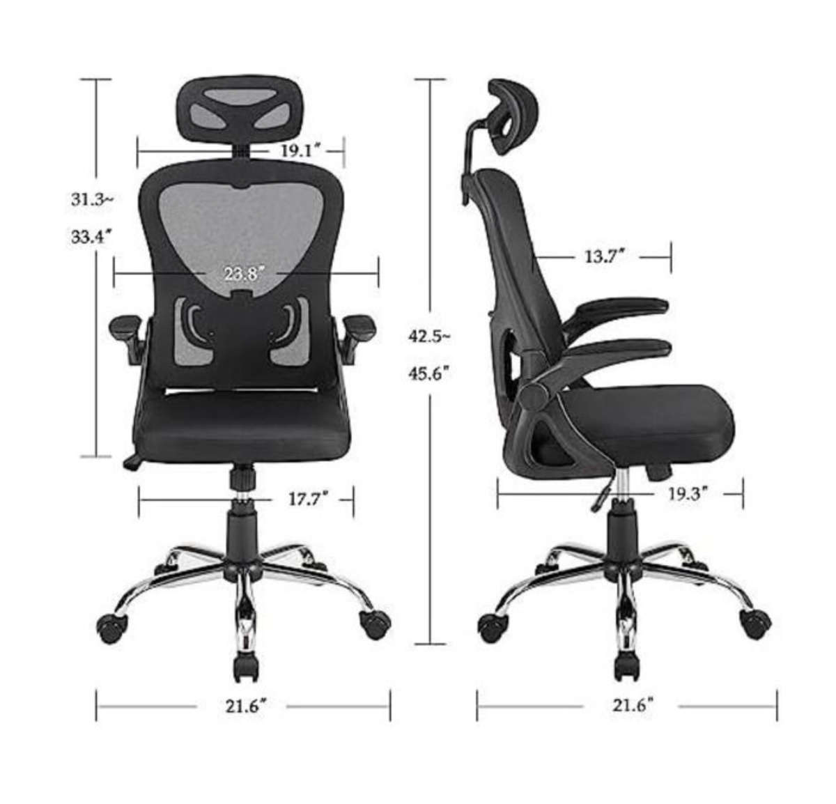 Rex M Ergonomic Swivel Desk Office Chair Adjustable Height with Wheels - DEMO/DISPLAY UNIT