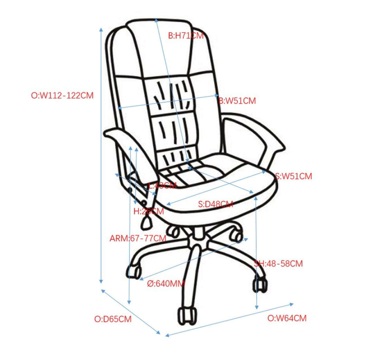 Director Office Chair BLACK - NEW
